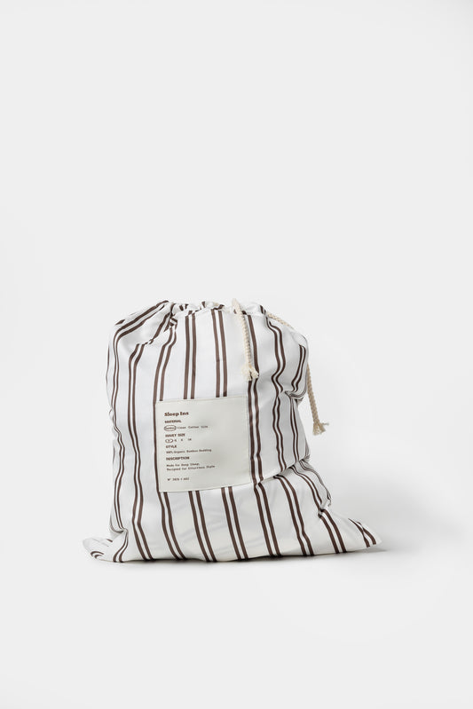 Chocolate & White Stripe Fitted Sheet