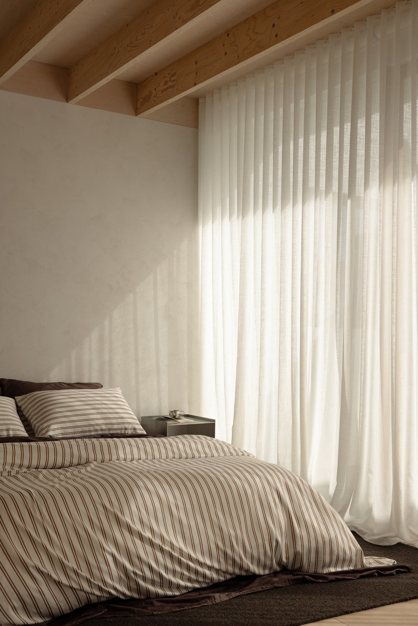 PRE-ORDER Caramel & White Stripe Duvet Cover