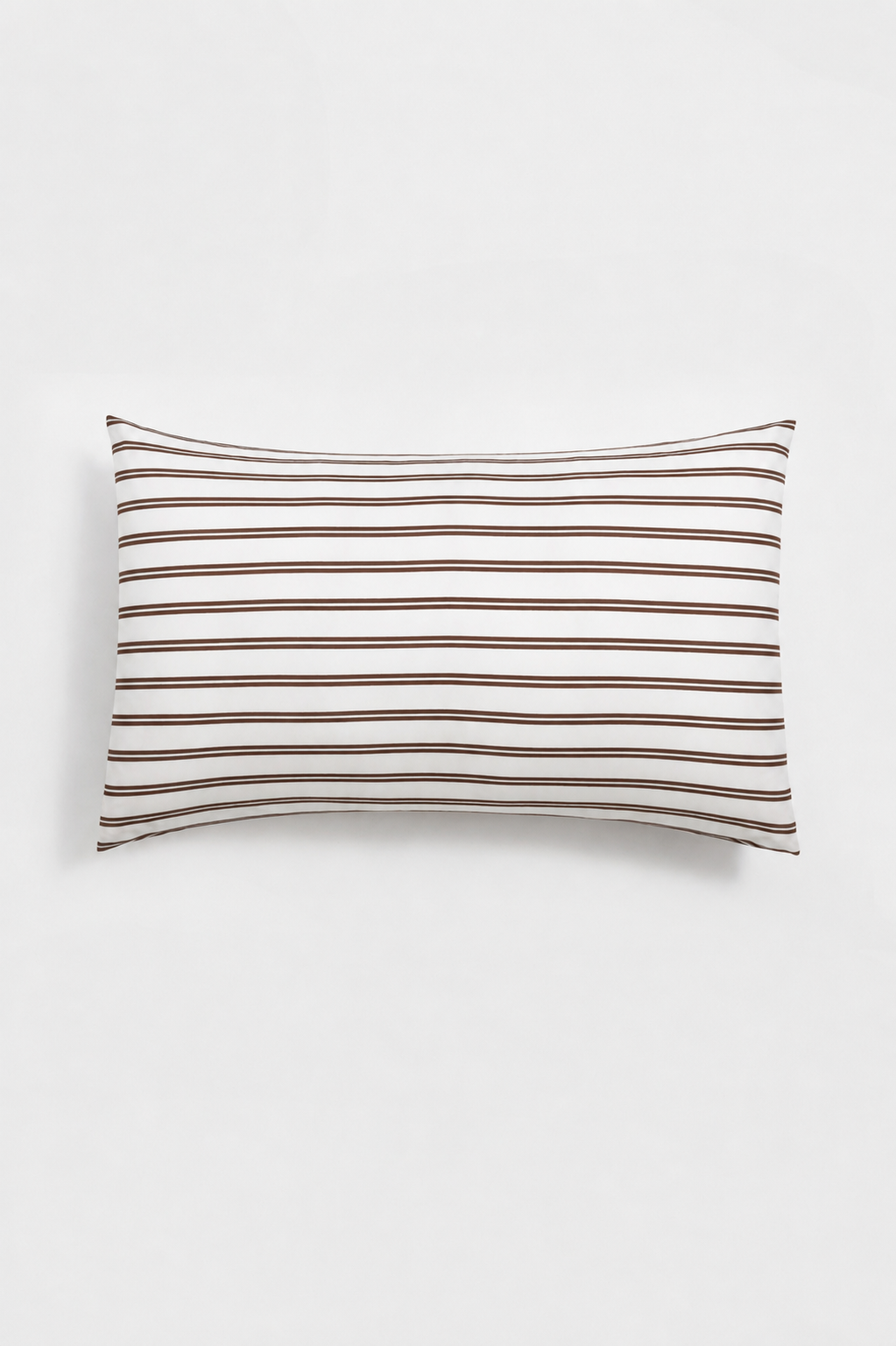 Chocolate & White Stripe - Standard Pillow Set