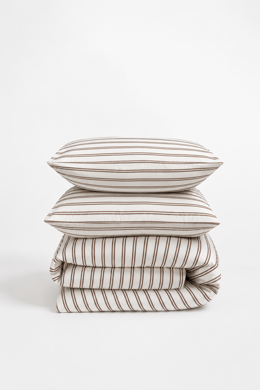 Chocolate & White Stripe Duvet