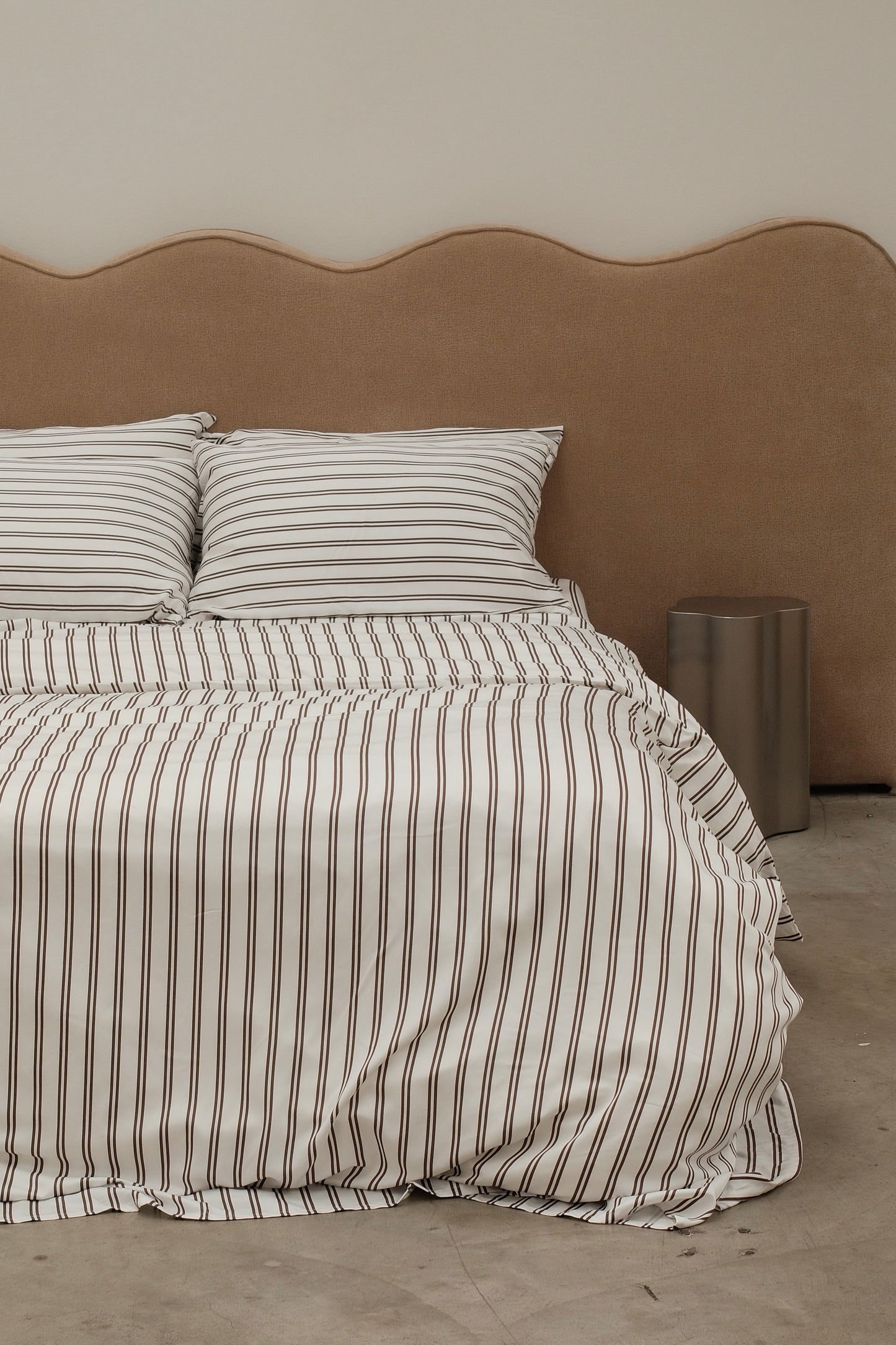 Chocolate & White Stripe Duvet