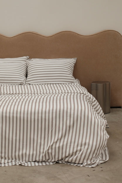 Chocolate & White Stripe Duvet