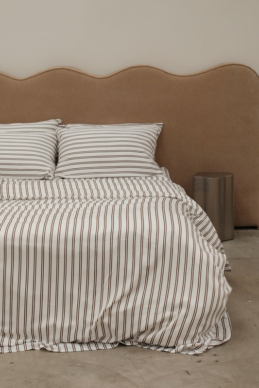 Chocolate & White Stripe Duvet