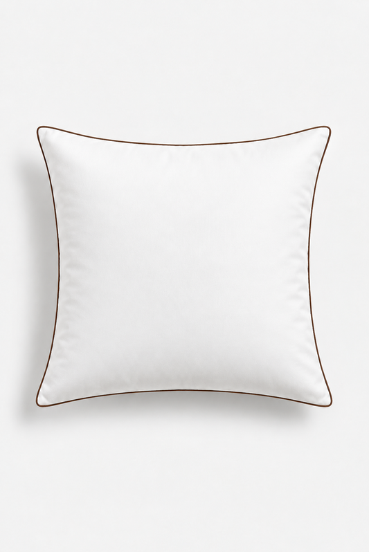 White Chocolate Piping Euro Pillow Set
