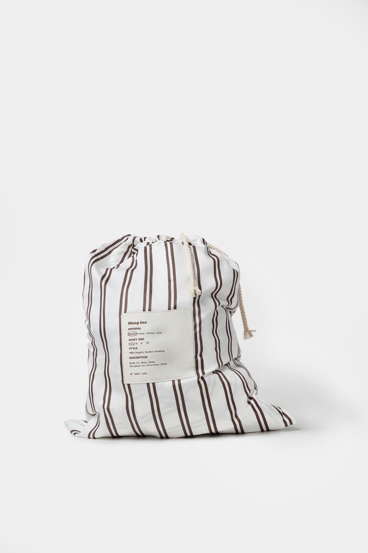 Chocolate & White Stripe Fitted Sheet