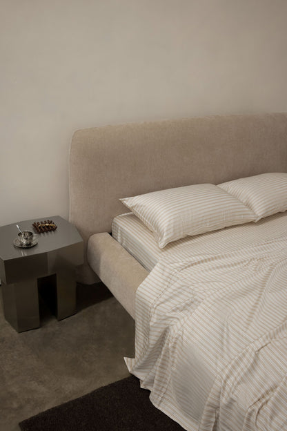 Oat & White Stripe Sheet Set