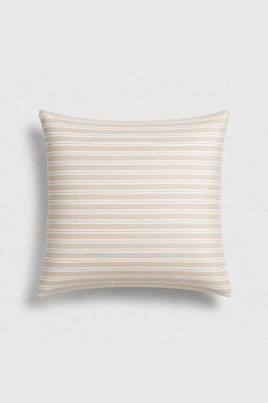 Oat & White Stripe - European Pillow Set